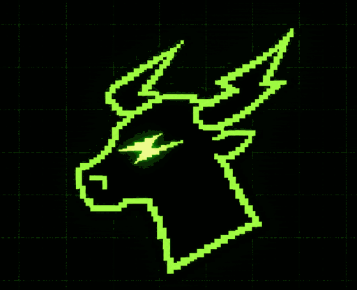 BOLTRX neon lightning bull logo